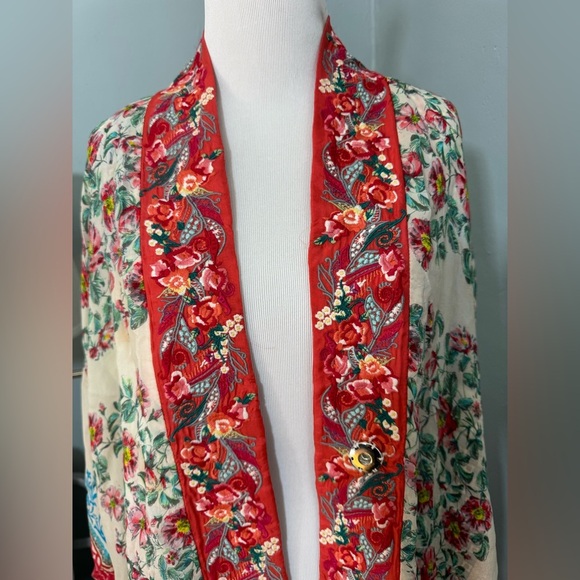 Johnny Was Reversible Onyx Kimono In Multi Print Rare Piece - Picture 3 of 14